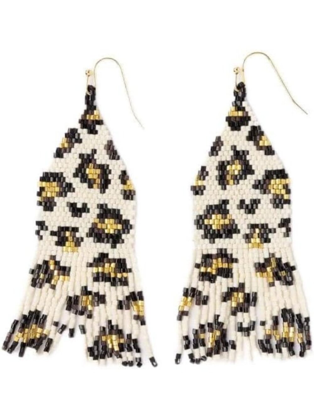 Handcrafted Floral Beaded Fringe Earrings – Lightweight Boho Chic Statement